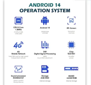 Radio Android 14 2Din Peugeot 206 CC SW