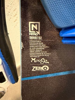 Equipación y tabla de Snowboard Nitro Swindle
