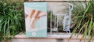 Calzador de calcetines blanco