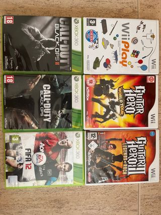Videojuegos Xbox 360 y Wii