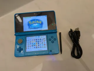 Nintendo 3DS Azul + 100 juegos Pokemon Mario Zelda