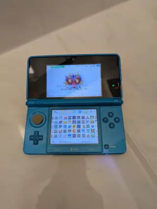 Nintendo 3DS Azul + 100 juegos Pokemon Mario Zelda