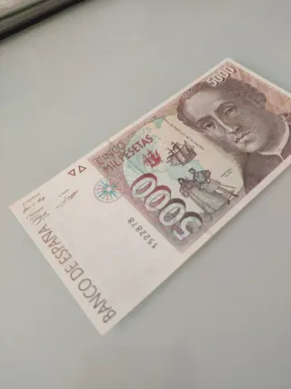Billete 5000 Pesetas Banco de España Cristóbal Col