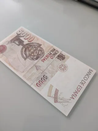 Billete 5000 Pesetas Banco de España Cristóbal Col