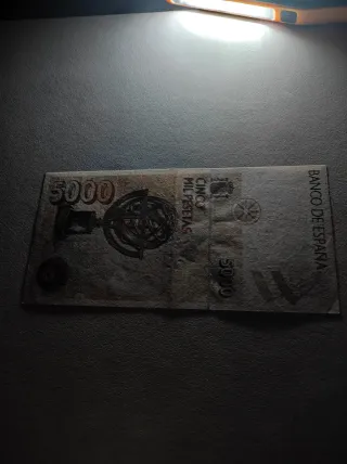 Billete 5000 Pesetas Banco de España Cristóbal Col