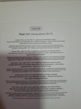 iPad di nona generazione da 256 GB