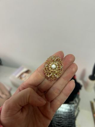 Aderezo Fallera Plata Chapado Oro