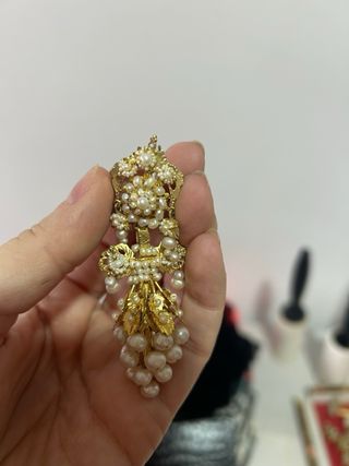 Aderezo Fallera Plata Chapado Oro