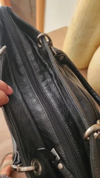 Bolso Tomboy Wiz Piel Negro Nuevo