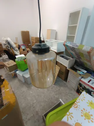 Làmpada Leroy Merlin Cristal Metal Daurada Lámpara