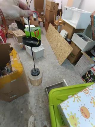 Làmpada Leroy Merlin Cristal Metal Daurada Lámpara