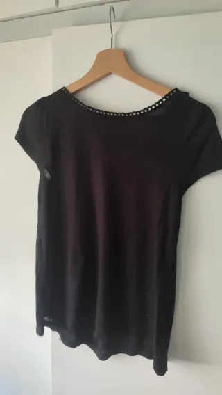 Camiseta negra Mango Suit talla S