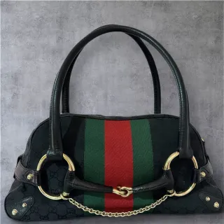 Bolso Gucci Horsebit Negro Tamaño maxi con funda