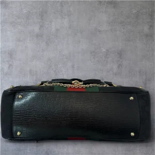 Bolso Gucci Horsebit Negro Tamaño maxi con funda