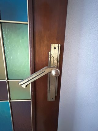 Puerta madera cristal colores