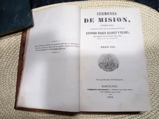 Libro antiguo Sermones de Misión 1858 tomo III