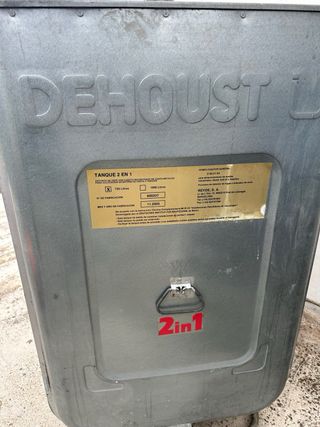 Depósito Dehoust Tanque 2 en 1 HDPE 720 litros