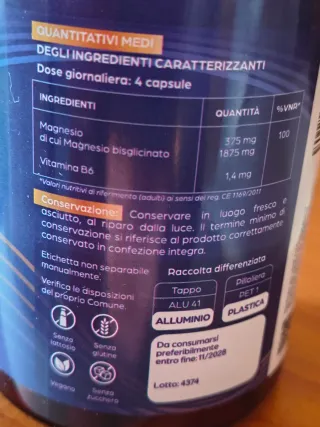 Magnesio Bisglicinato Salusei Made in Italy