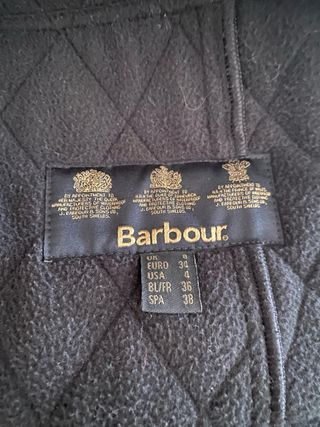 Cazadora Barbour acolchada negra talla 38