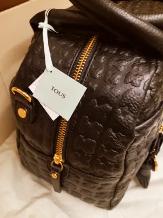 Bolso Tous Negro Piel Nuevo Con Etiquetas