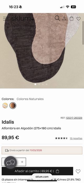 Alfombra sklum Idalis 275x180 cm