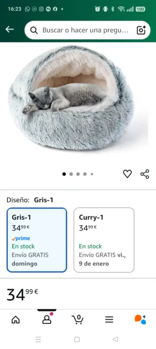 Cama para gato sin estrenar