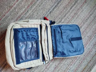 Zaino Aprilia beige e blu