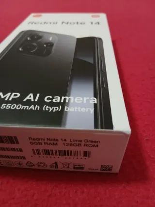Xiaomi Redmi Note 14 128GB 6GB RAM SIN ABRIR.