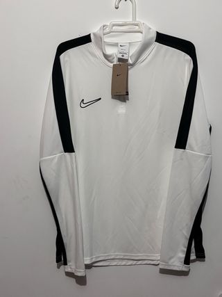 Sudadera Nike Media Cremallera Blanca y Negra