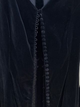 Abrigo terciopelo negro boda/fiesta