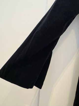 Abrigo terciopelo negro boda/fiesta