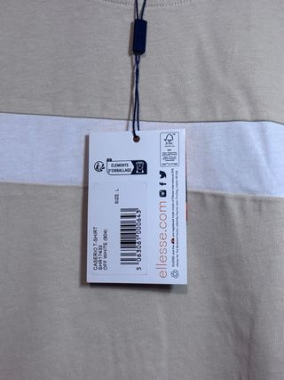 Camiseta Ellesse Beige y Negra Talla M