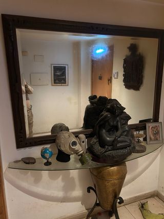 Espejo Grande Madera y Cristal