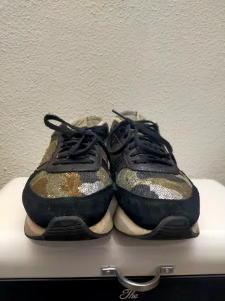 Sneakers Sun68 donna paillettes militari