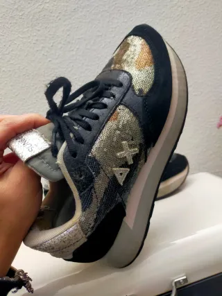 Sneakers Sun68 donna paillettes militari