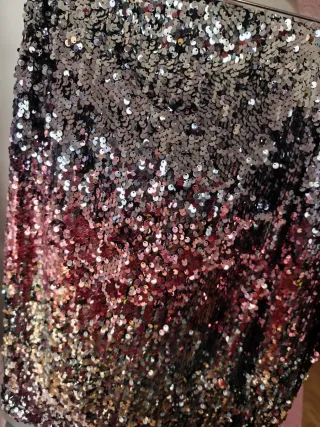 Conjunto falda lentejuelas y top brillo