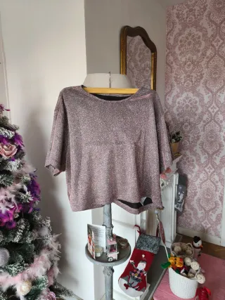 Conjunto falda lentejuelas y top brillo