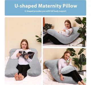 Almohada Maternidad Gris Fleece