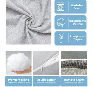 Almohada Maternidad Gris Fleece