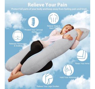 Almohada Maternidad Gris Fleece