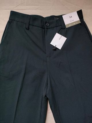 Pantalón Chino Slim Fit Lefties Hombre Negro