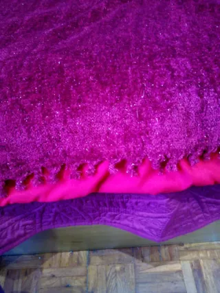 Manta terciopelo con brillos,