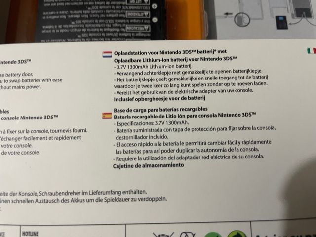 Batteria per Nintendo 3DS sigillata