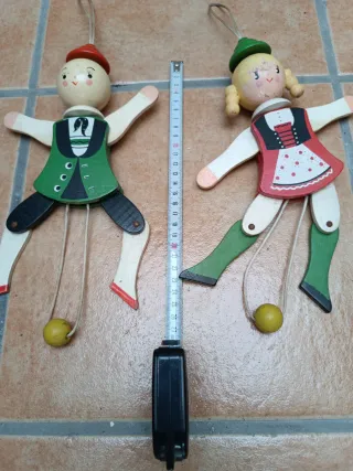 Marionetas vintage de madera