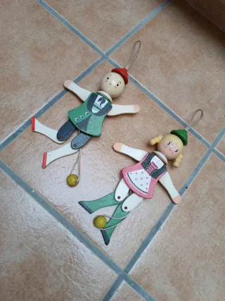 Marionetas vintage de madera