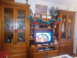 Mueble de salón completo madera maciza