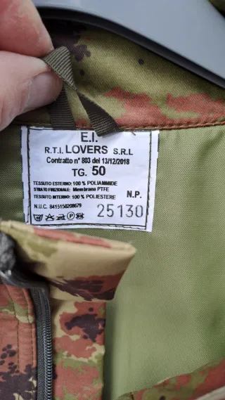 Giacca Militare Vegetata Esercito Tg 50