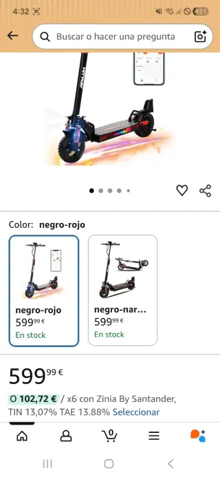 Patinete Eléctrico Hitway 10 Poco Uso