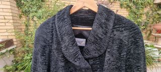 Chaquetón Piel Sintética Astracán Mujer Negro