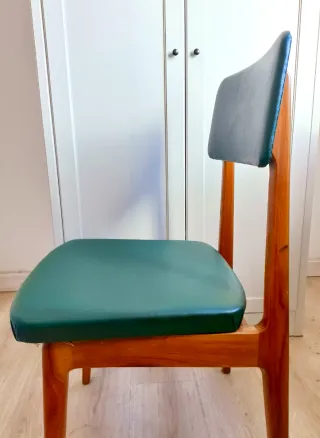 Coppia sedie Anonima Castelli in faggio anni '60